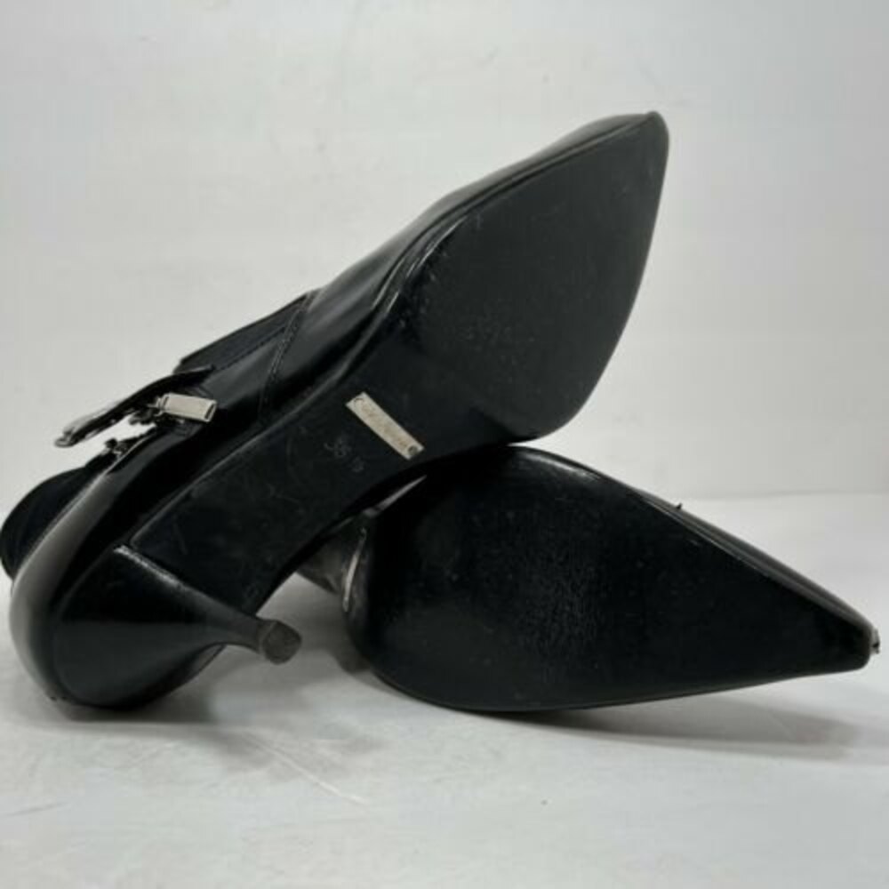 Dolce Gabbana Womens Patent Leather Heeled Ankle Booties Size 36.5 Black - Picture 8 of 10